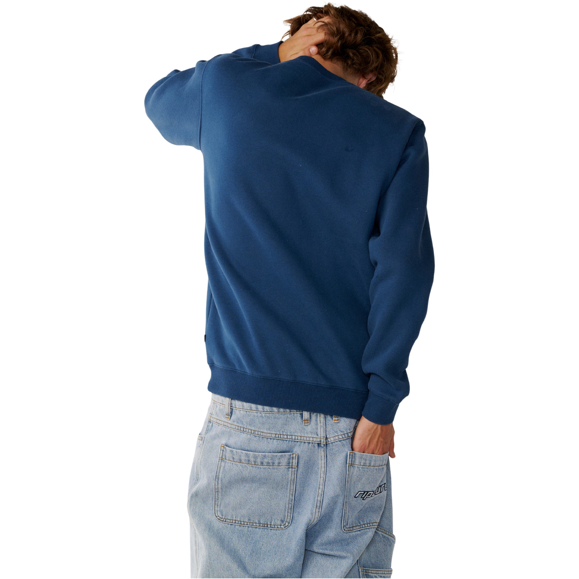 2026 Rip Curl Mens Staple Crew Sweatshirt 0CEMFL - Light Navy